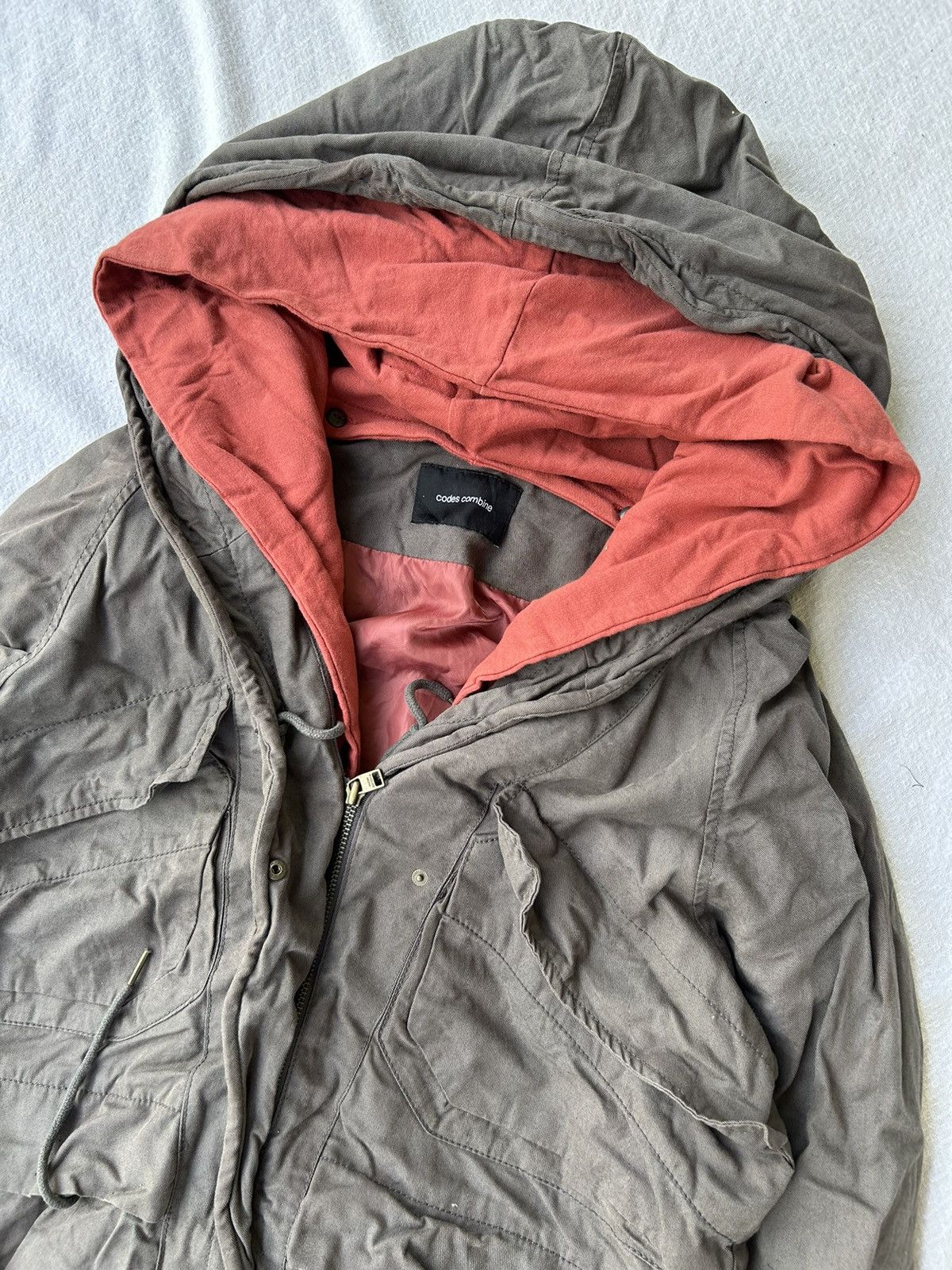 20471120 × Issey Miyake × Japanese Brand Codes combine archive parkas jacket double hooded Size US XL / EU 56 / 4 - 8 Thumbnail