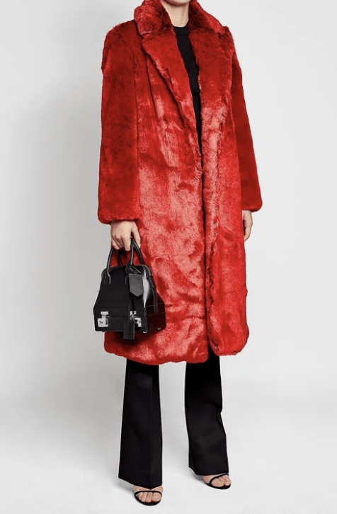 Calvin Klein 205W39NYC Calvin Klein 205W39NYC Faux Fur Red coat Size M / US 6-8 / IT 42-44 - 3 Thumbnail