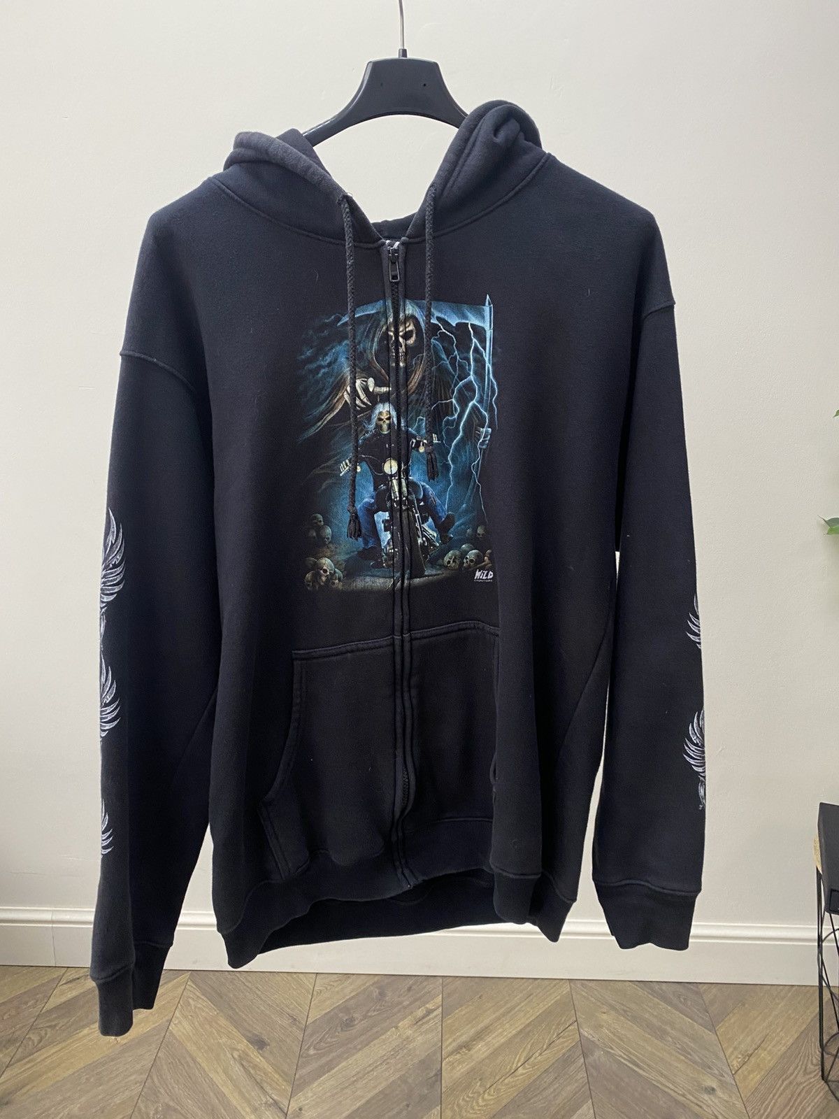 Other Vintage Wild Overprinted Hoodie Skull Size US XL / EU 56 / 4 - 2 Thumbnail