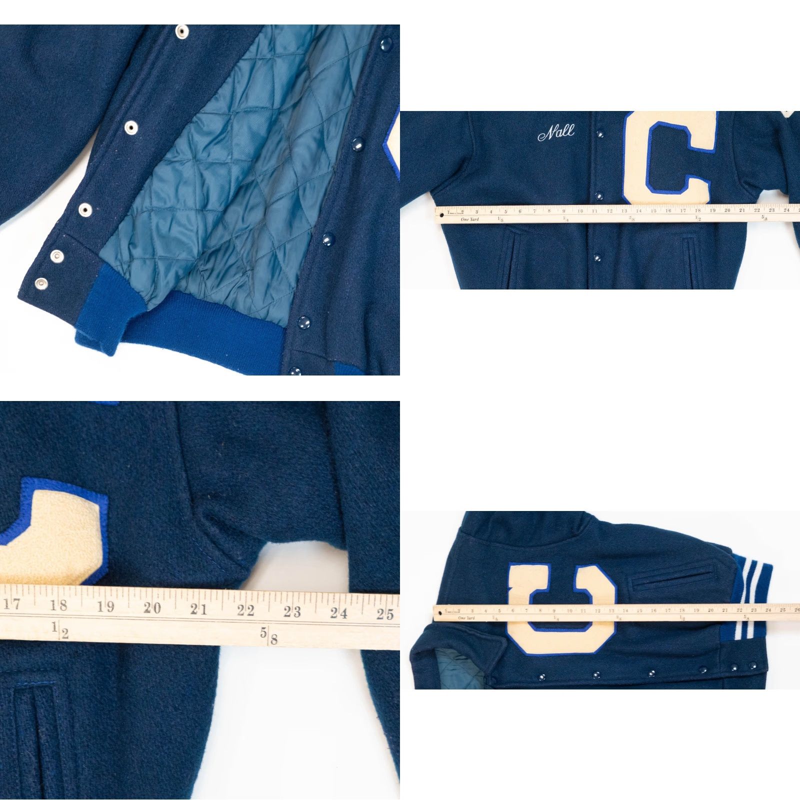 Vintage VINTAGE Fordham Wool Varsity Jacket Mens M Blue 42 Size US M / EU 48-50 / 2 - 8 Thumbnail