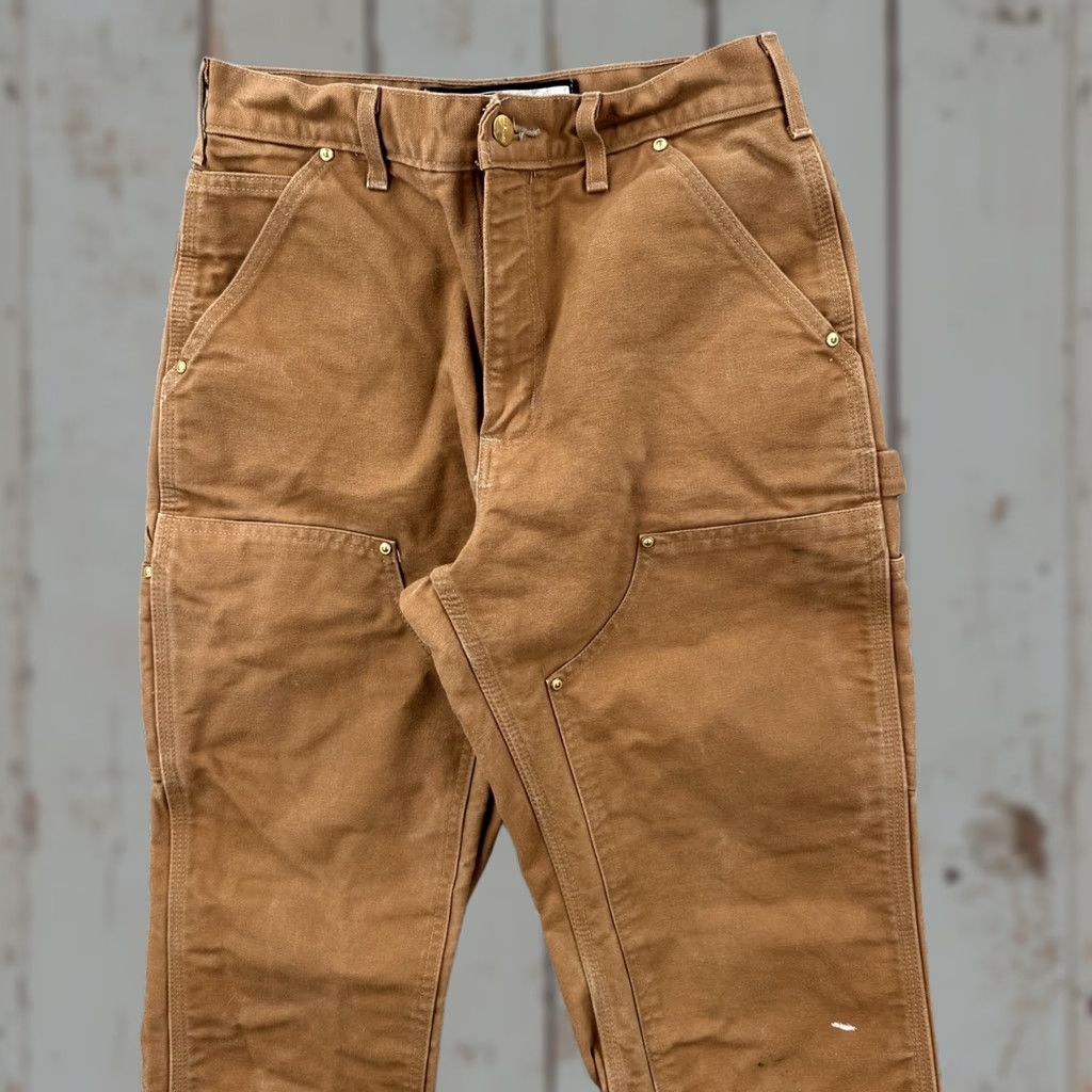 Carhartt Carhartt Pants Adult 29x32 Regular Brown Duck Canvas Carpenter EUC Mens Workwear Casual 90s Grunge USA Belt Zip Button Size US 29 - 1 Thumbnail