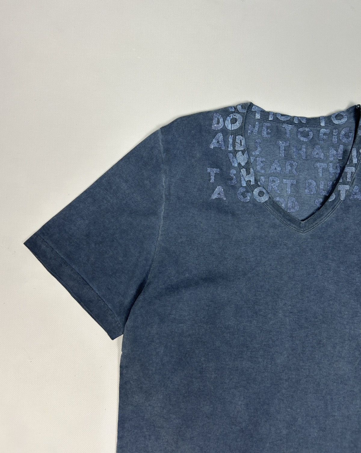Maison Margiela Maison Martin Margiela AIDS Awareness Garment Dyed T-Shirt Size US M / EU 48-50 / 2 - 4 Thumbnail