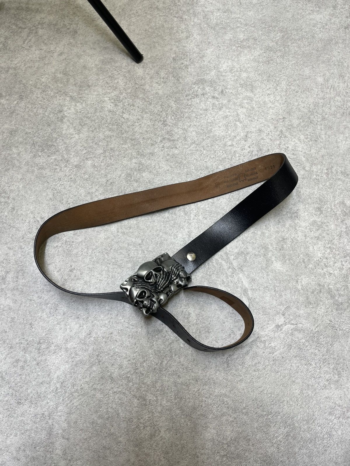 Hysteric Glamour Y2K Opium Archive Leather Belt – Skeleton Chopper Buckle Size ONE SIZE - 8 Thumbnail
