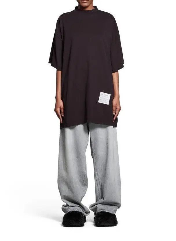Balenciaga o1bcso1str0326 Sample Sticker T-Shirt Oversized in Black Size M / US 6-8 / IT 42-44 - 3 Thumbnail