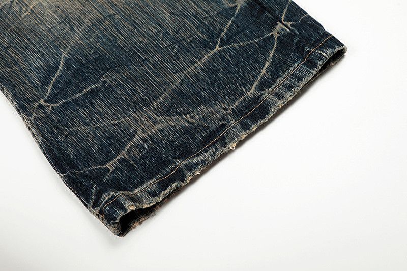 Vintage American whiskered washed distressed scimitar jeans for men Size US 32 / EU 48 - 6 Thumbnail