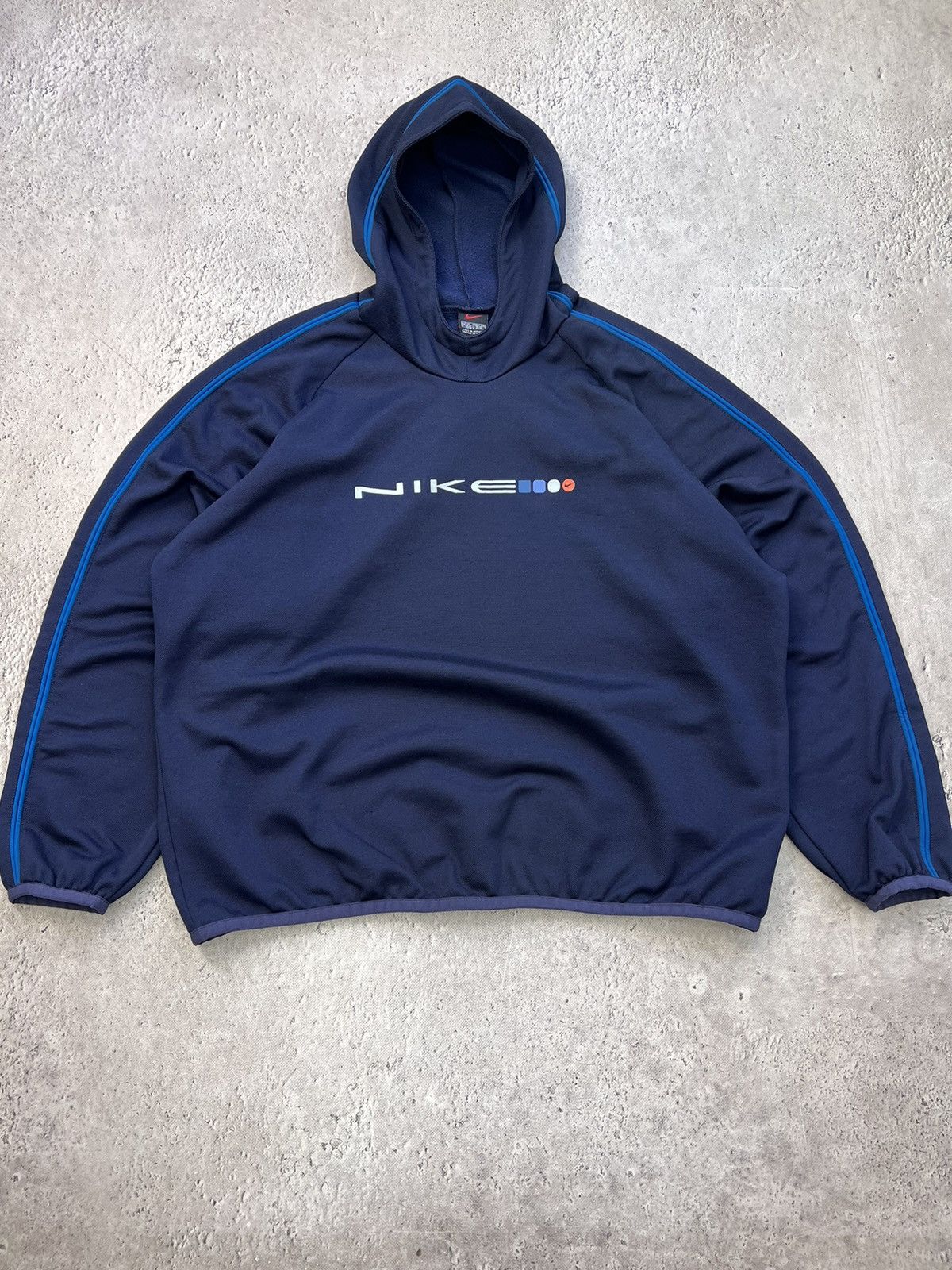 Nike × Vintage Vintage Faded Nike Zip Up Hoodie big centr logo y2k opium Size US XL / EU 56 / 4 - 1 Thumbnail