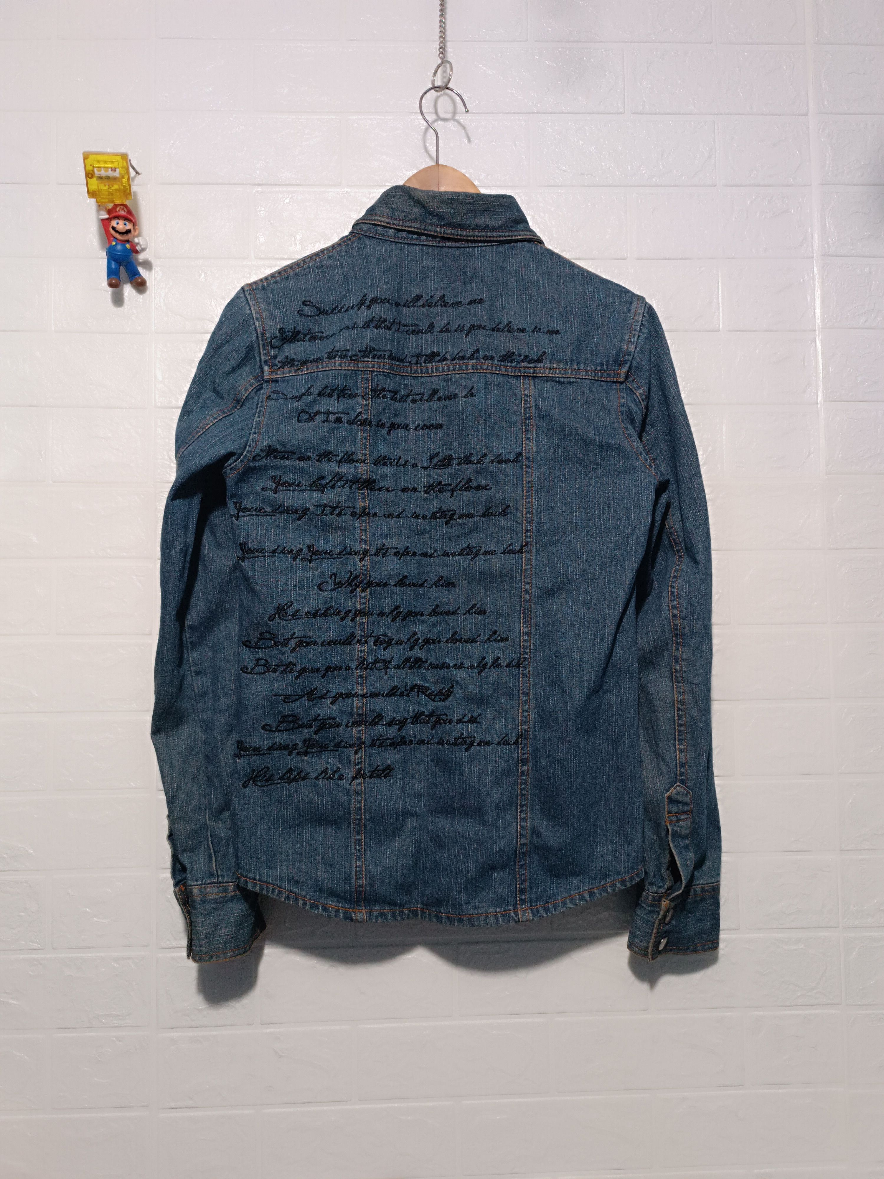 Japanese Brand Vintage Xfrm Poem Denim Shirt Jacket Size US M / EU 48-50 / 2 - 7 Thumbnail