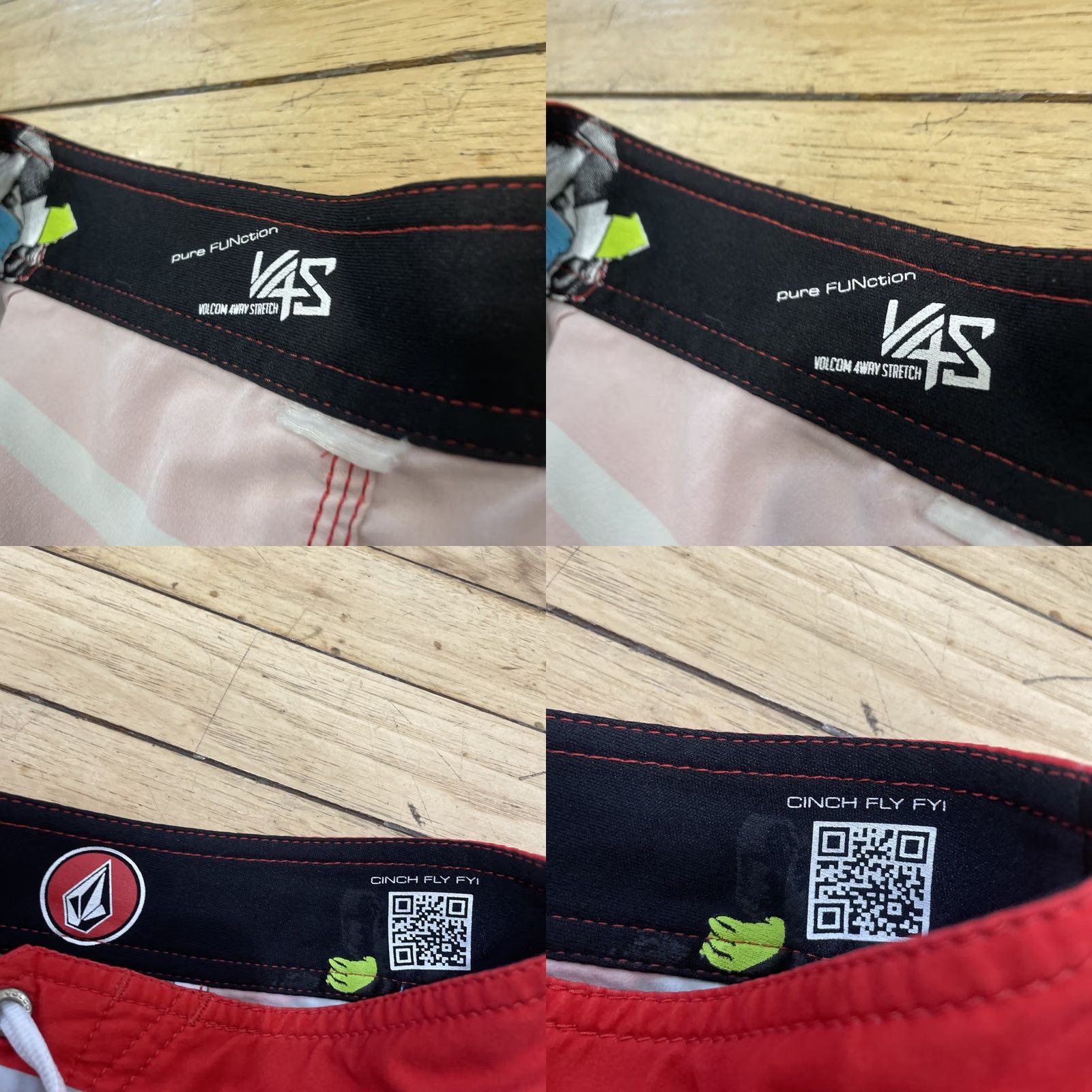Volcom Volcom Pure FUNction V4S Board Shorts Swim Trunks Men 34 Red Stripe Cinch Fly Size US 32 / EU 48 - 9 Thumbnail