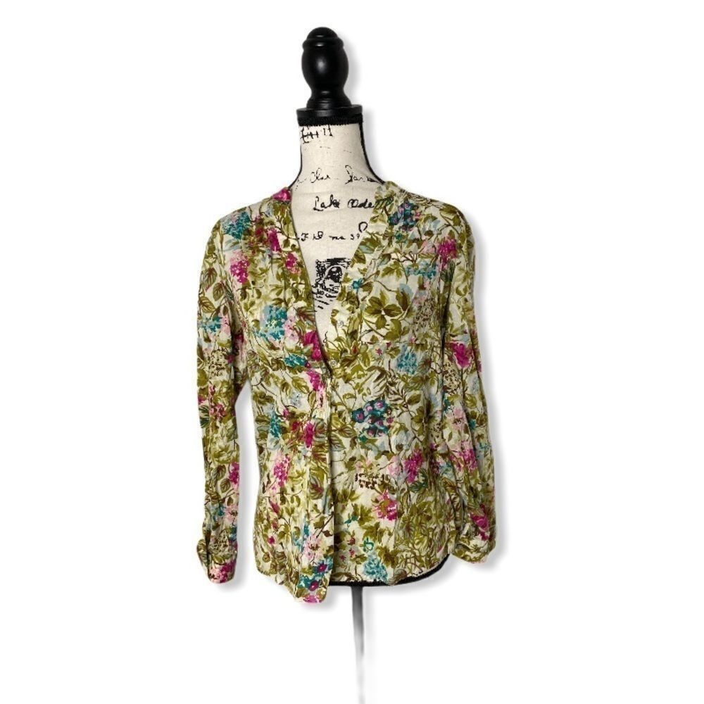 Other Christopher & Banks Floral Button Front Blouse | Size S | Lo Size S / US 4 / IT 40 - 1 Thumbnail