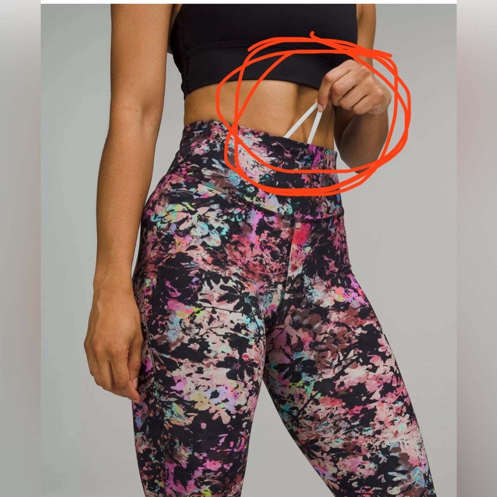 Lululemon LULULEMON Base Pace Crop 25” Stencil Blossom Red Multi SZ 2 Size 26" / US 2 / IT 38 - 12 Thumbnail