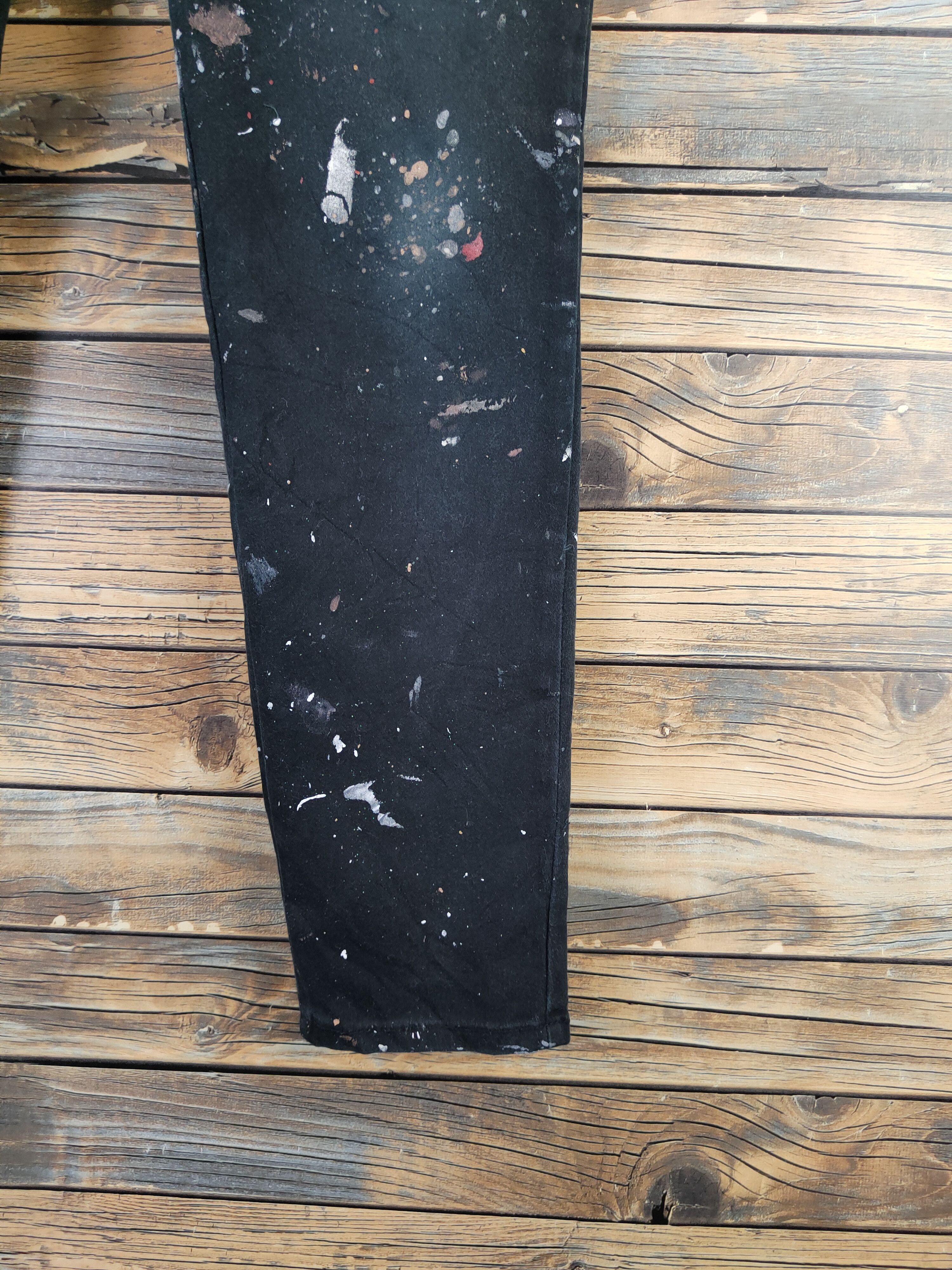GU × Vintage GU Black painter jogger Pants #W2213 Size 28" / US 6 / IT 42 - 6 Thumbnail