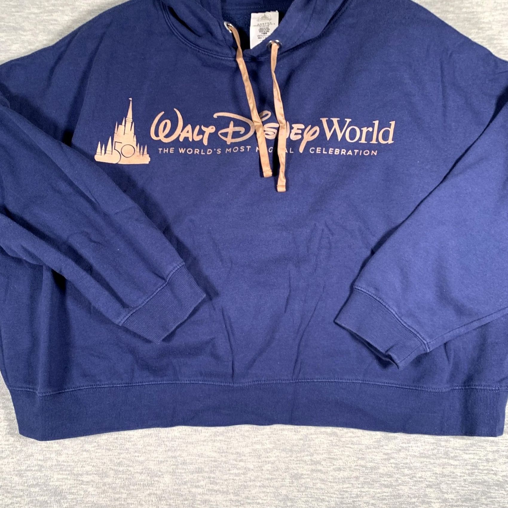 Disney Disney Hoodie Womens 3X Blue Walt Disney World 50th Anniversary Pullover Fleece Size XXL / US 16-18 / IT 52-54 - 3 Thumbnail