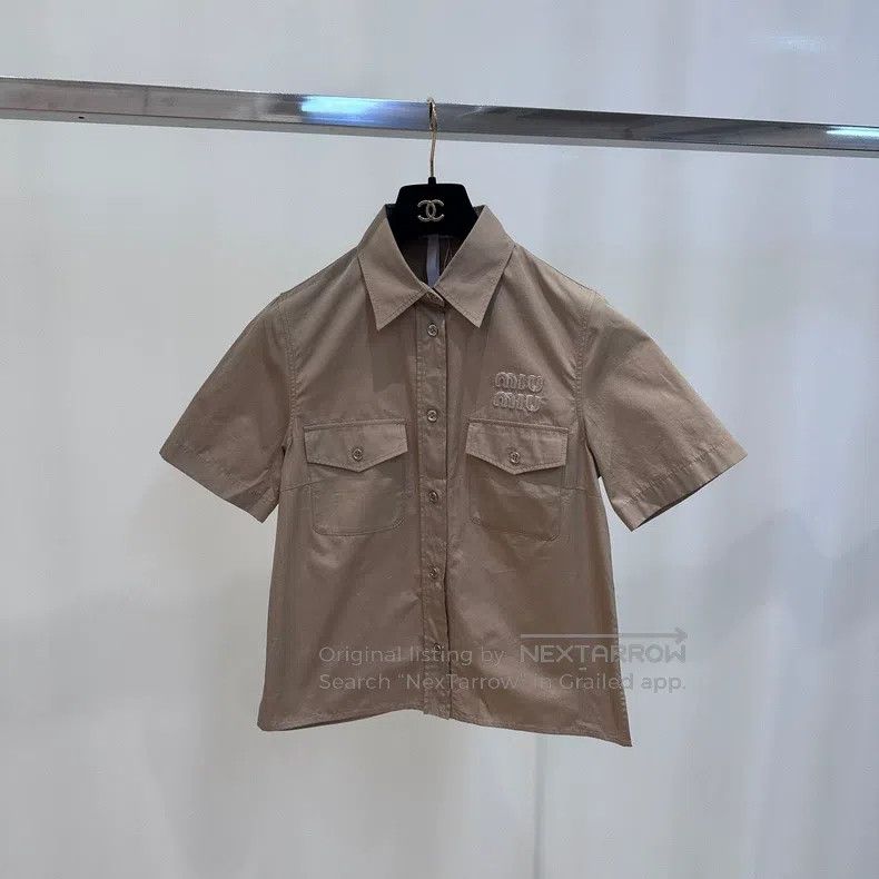 Miu Miu Miu Miu 38 Its color patch logo shirt Size S / US 4 / IT 40 - 3 Thumbnail