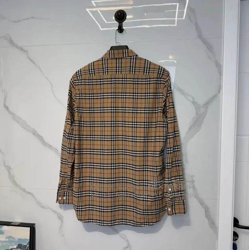 Burberry Burberry Summer Khaki Striped Long Sleeve Shirt. Size US L / EU 52-54 / 3 - 2 Thumbnail
