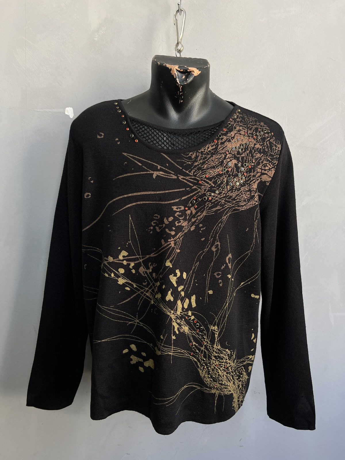 Hysteric Glamour Overprint rhinestones hysteric glamour style sweter y2k Size US M / EU 48-50 / 2 - 1 Thumbnail