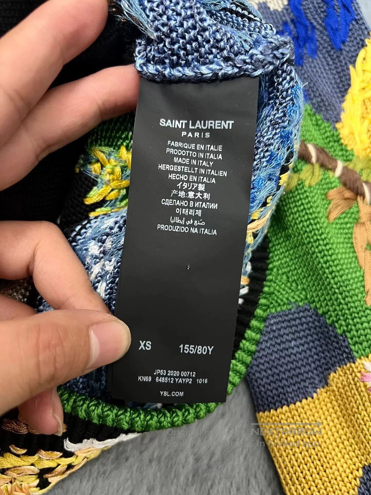 Saint Laurent Paris Saint Laurent Colorful Floral Embroidery Cardigan. Size US XS / EU 42 / 0 - 4 Thumbnail