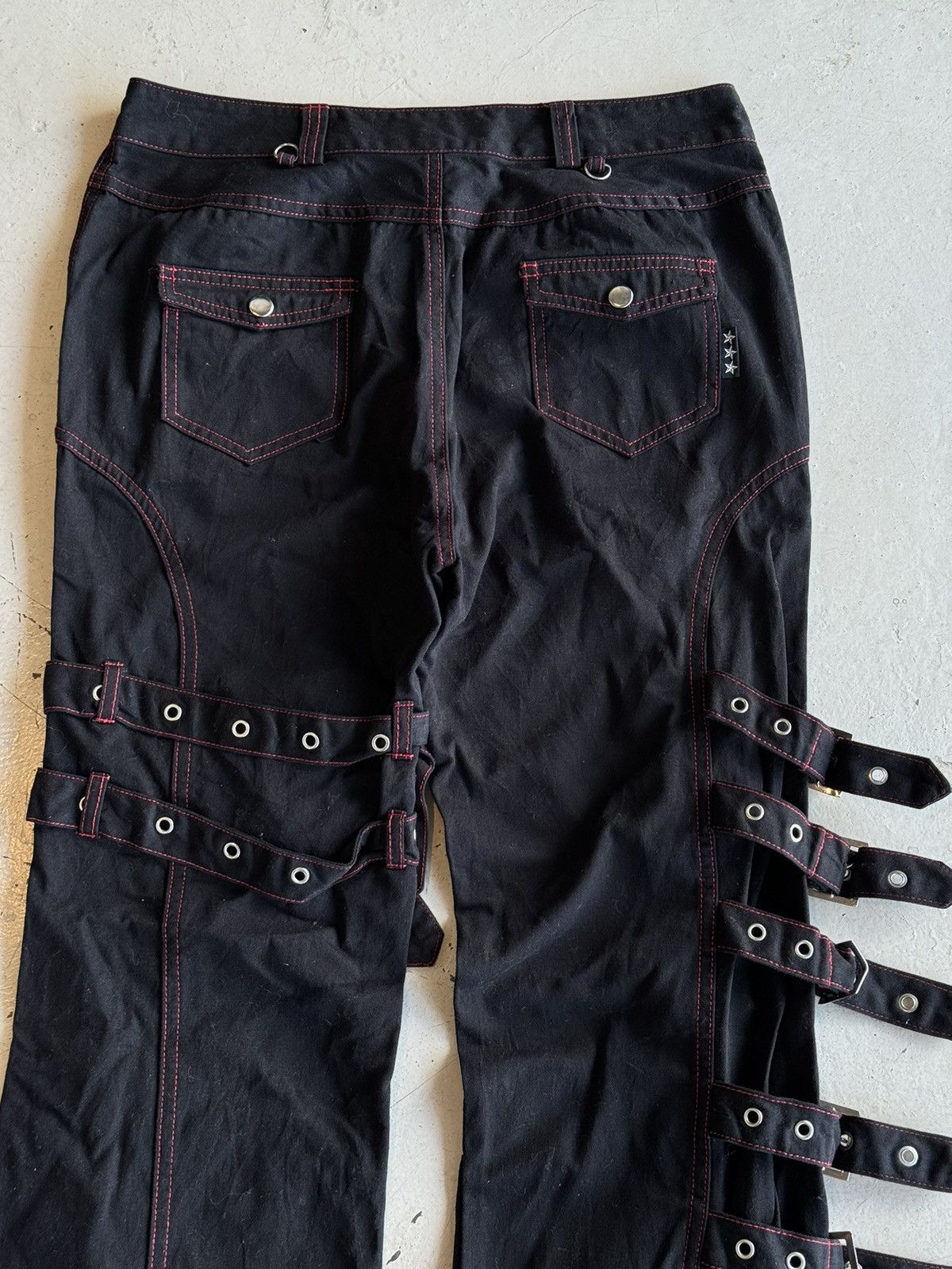 Japanese Brand Vintage Deorat Tactical Bondage Belt Riot Punk Flared Pants Size US 30 / EU 46 - 11 Thumbnail