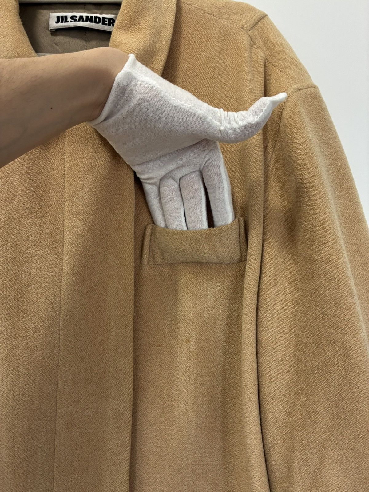 Jil Sander Vintage Made in Italy Jil Sander Camel Wool-Blend Long Coat Size M / US 6-8 / IT 42-44 - 13 Thumbnail