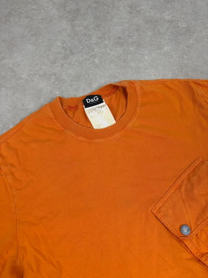 Dolce & Gabbana 2000s Dolce & Gabbana Cargo Pocket Orange T-Shirt Size US S / EU 44-46 / 1 - 5 Thumbnail