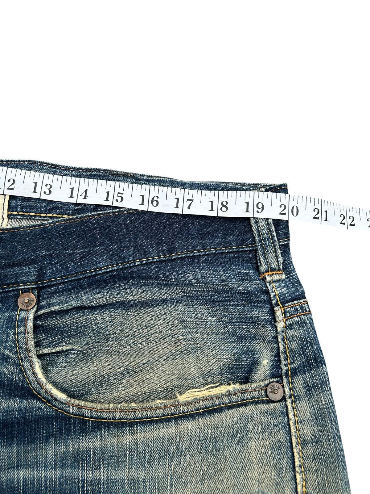 Kapital Vintage Edwin 505V Selvedge Thrashed Denim Jeans Size US 40 / EU 56 - 20 Thumbnail