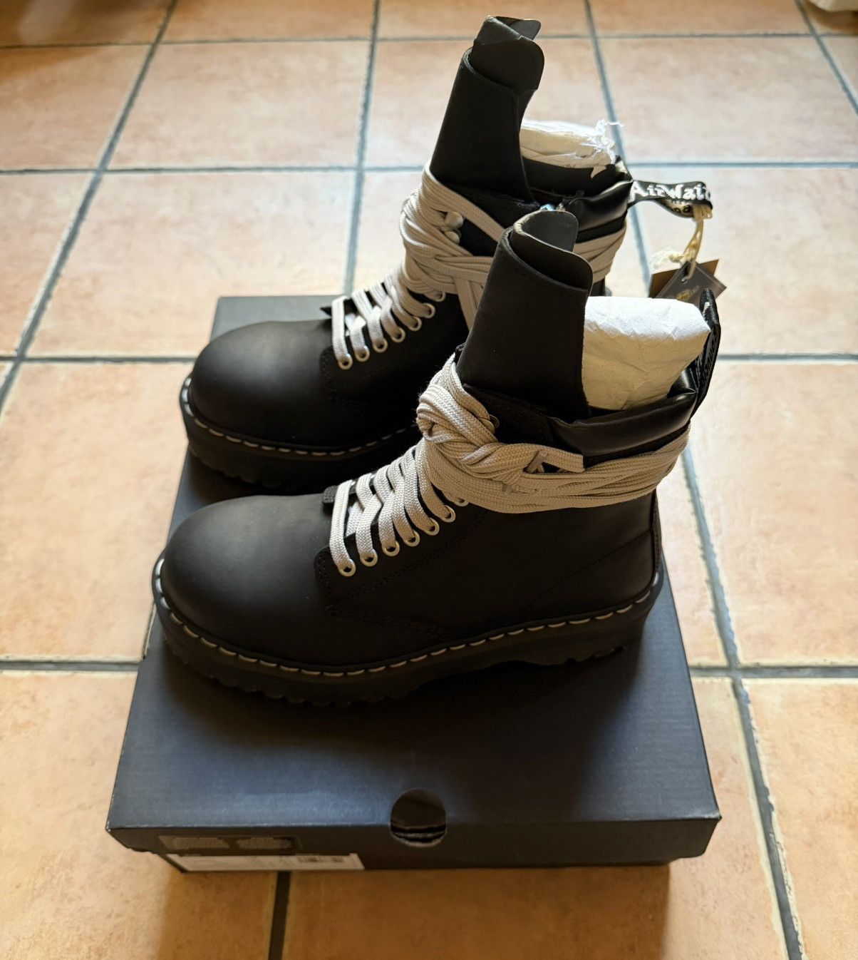 Dr. Martens × Rick Owens Rick Owens Steel Toe Quad | Grailed
