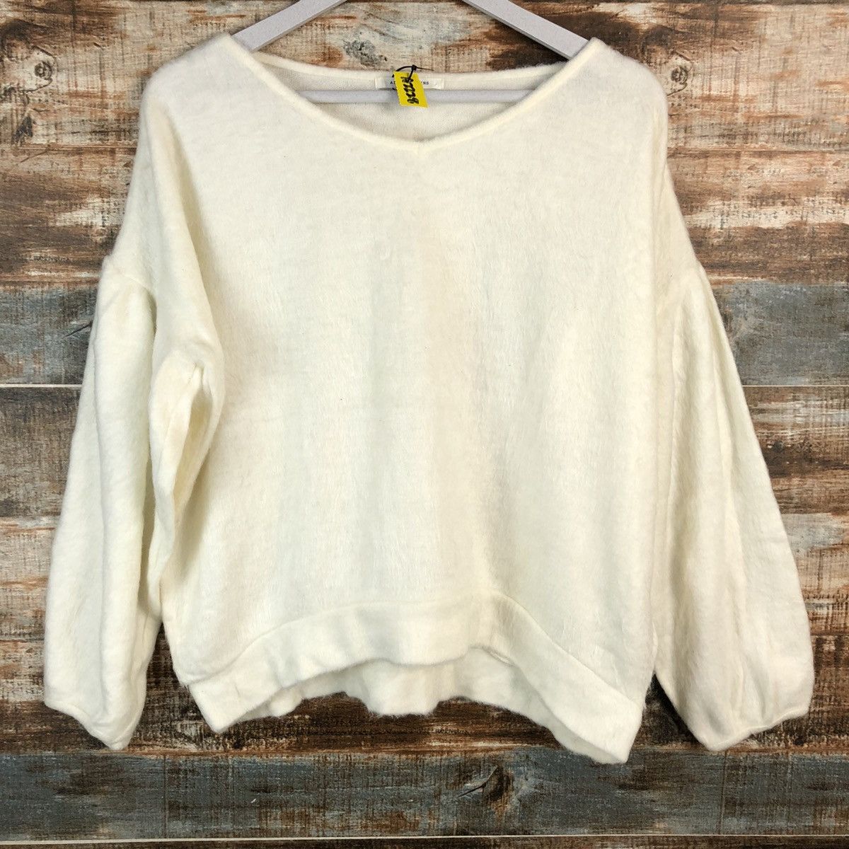 Homespun Knitwear × Japanese Brand Ain Les Sains White Knitwear #A2228 Size M / US 6-8 / IT 42-44 - 3 Thumbnail