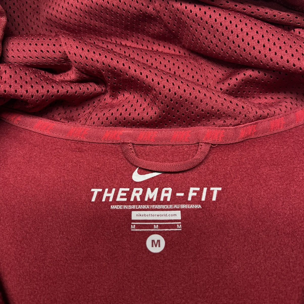 Nike Nike Hoodie Red Therma-Fit Zip Sweatshirt Sweater Fleece Size US M / EU 48-50 / 2 - 11 Thumbnail