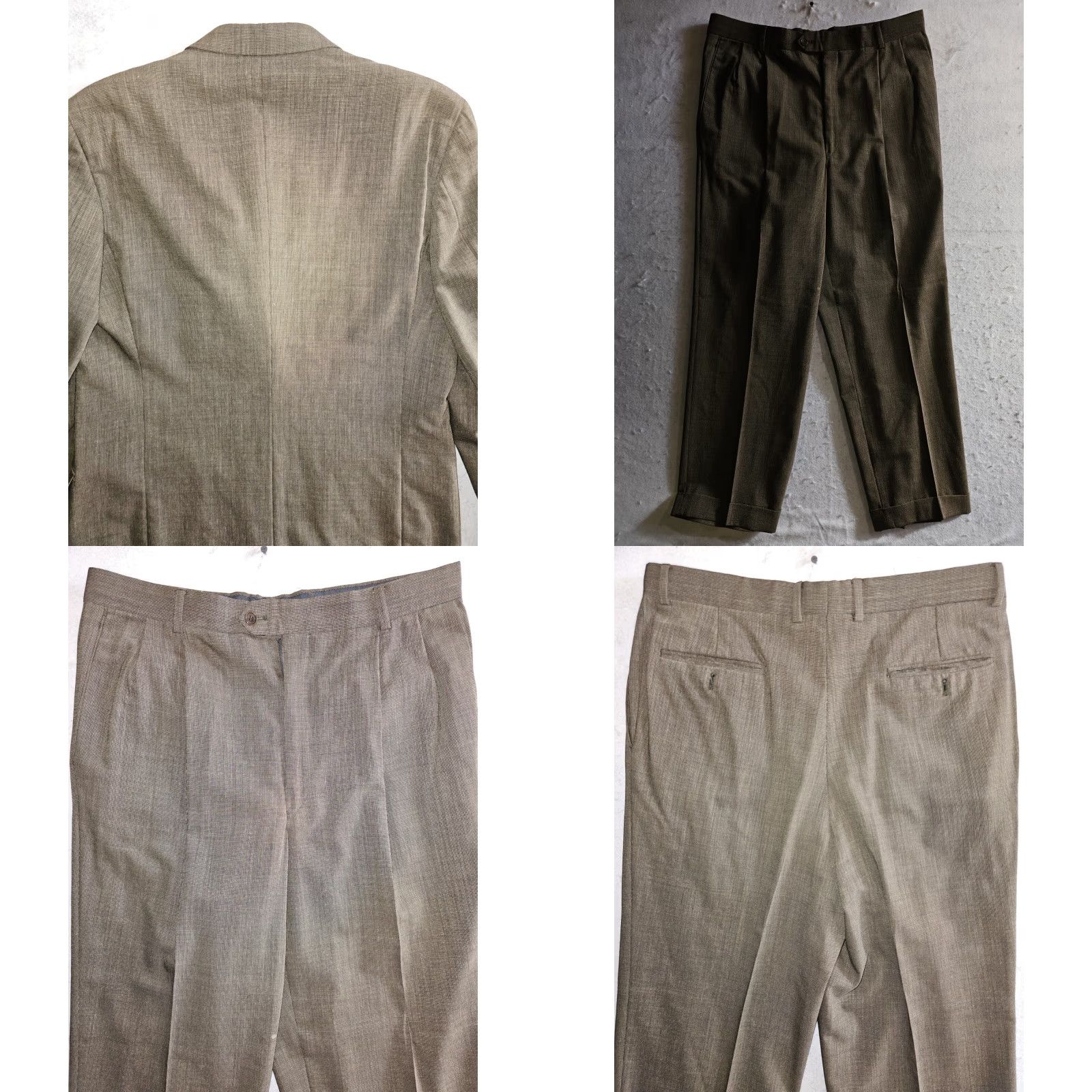 Calvin Klein Calvin Klein Signature 2pc Suit Wool Blend Solid Beige Brown Size 44 Reg 36/30 Mens Suit 2 Piece Regular Classic Size 44R - 9 Thumbnail