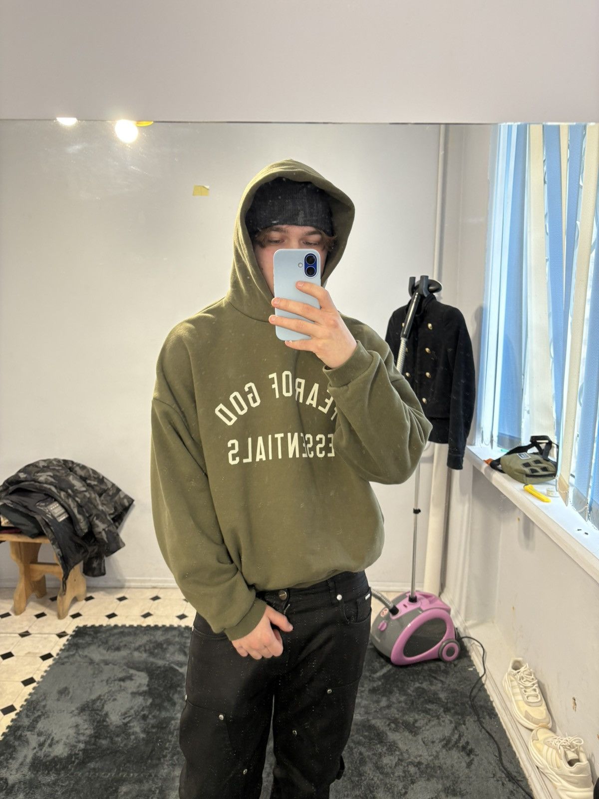 Fear of God Fear Of God Essentials Olive Hoodie Size US M / EU 48-50 / 2 - 2 Thumbnail