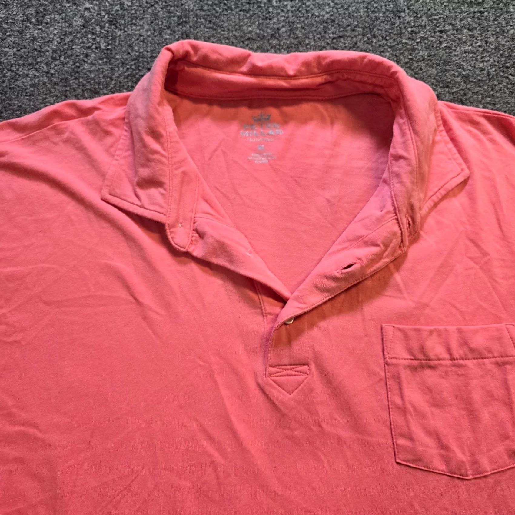 Peter Millar Peter Millar Polo Shirt Men XL Pink Orange Stretch Short Sleeve Golf Casual Size US XL / EU 56 / 4 - 2 Thumbnail
