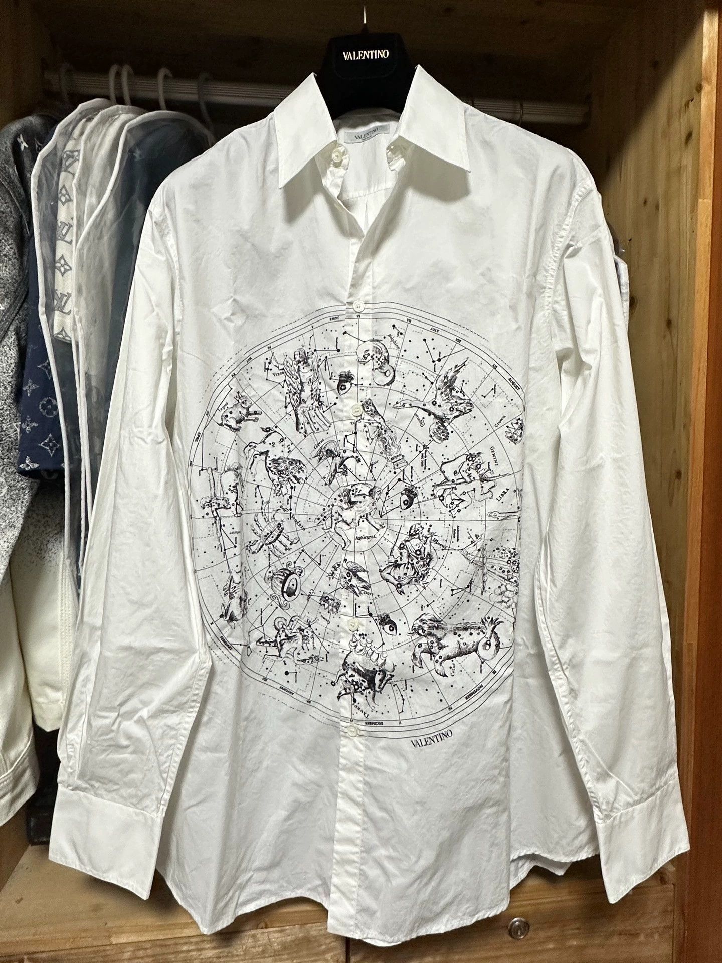 Valentino Valentino Constellation Print Shirt - dmc Size US XL / EU 56 / 4 - 1 Thumbnail