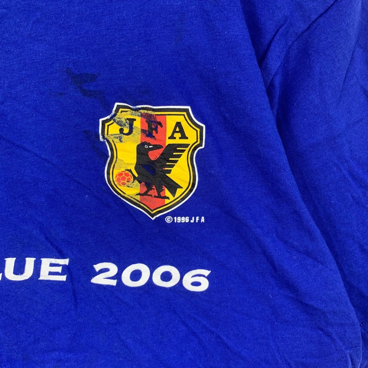Vintage JAPAN FOOTBALL JFA Samurai Blue 2006 Germany Tee