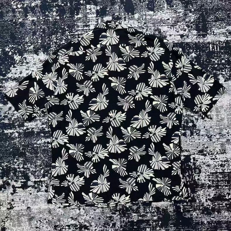 Saint Laurent Paris Saint Laurent Paris Geometric Silk Short Sleeve Shirt-2506 Size US L / EU 52-54 / 3 - 4 Thumbnail