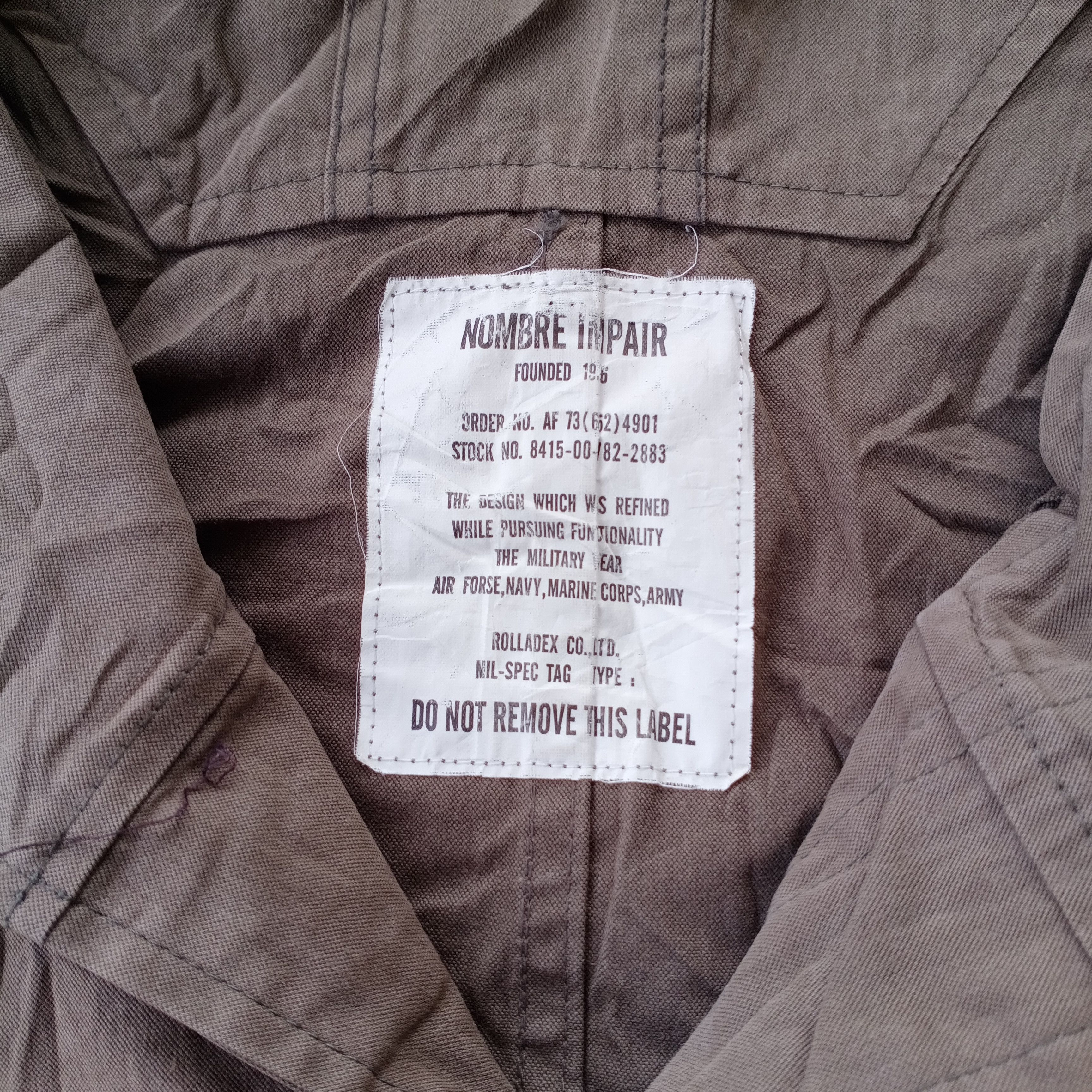 Japanese Brand × Vintage Vintage Nombre Impair Military Button Jacket Hoodies Parka Size US XL / EU 56 / 4 - 5 Thumbnail