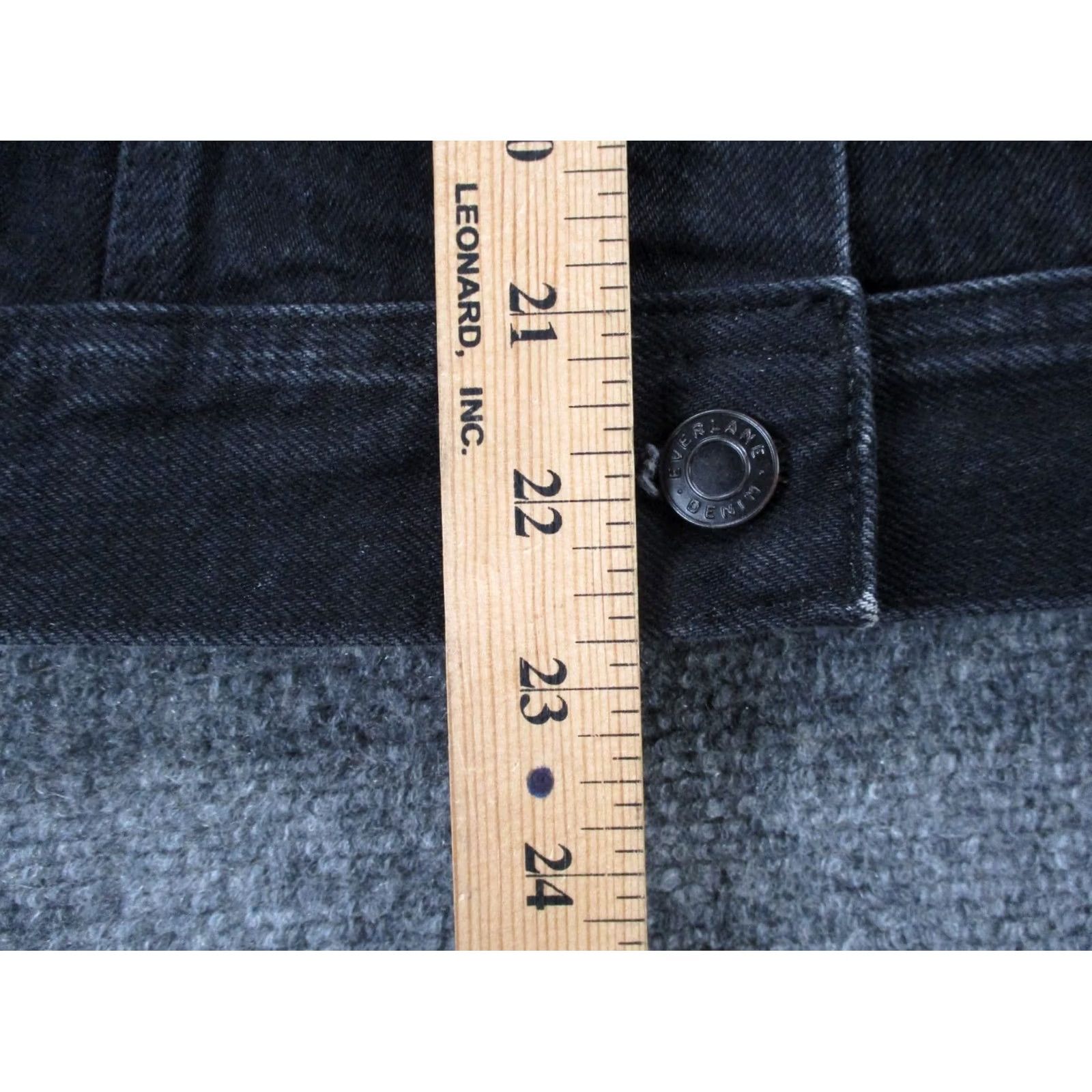 Everlane Everlane Jacket Womens M Black Denim Trucker Workwear Casual Pocket Logo Size 32" / US 10 / IT 46 - 4 Thumbnail
