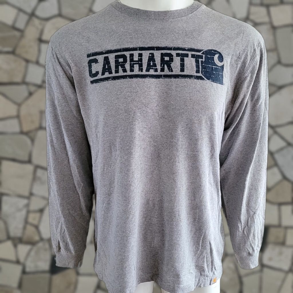 Carhartt VINTAGE Carhartt T-Shirt Main Selling Point Grey Long Sleeve M Regular Men's Shirt Crew Neck N/A Size US M / EU 48-50 / 2 - 1 Thumbnail