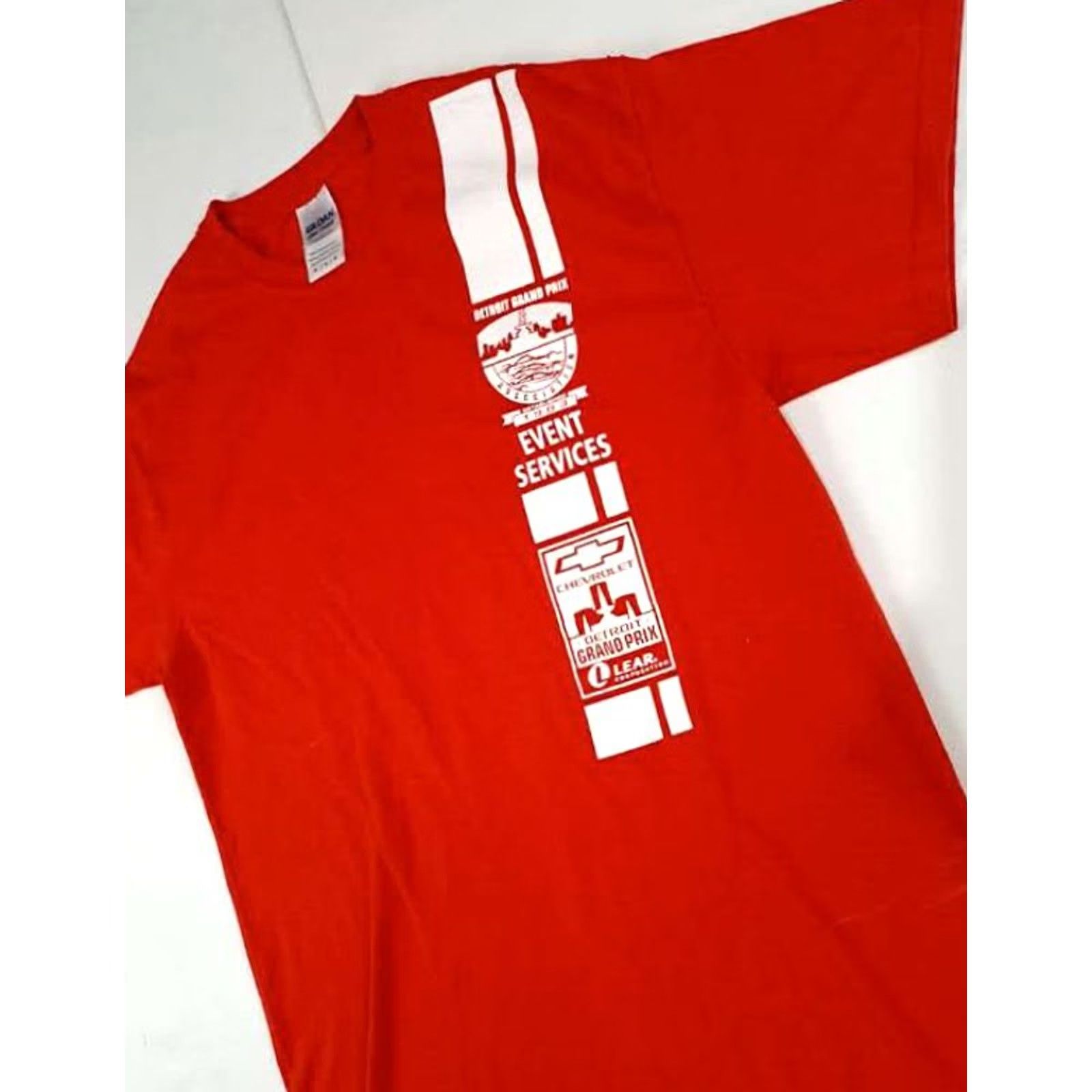 Gildan Detroit Grand Prix Association Event Services 2017 T-Shirt M Men Red Short Sleeve Racing EUC Size US M / EU 48-50 / 2 - 3 Thumbnail