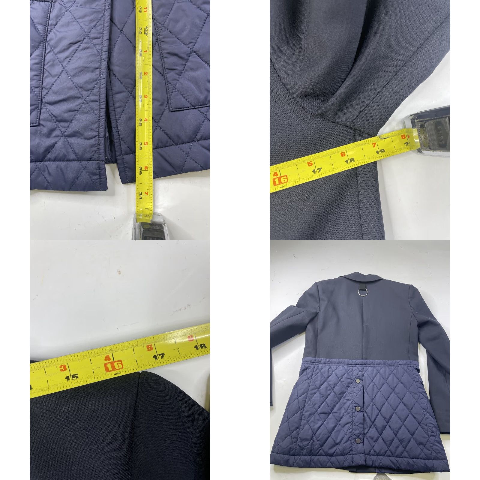 Tibi NWT Tibi Wool Blend Quilted Oversized Blazer Navy Blue Size 2 Women Blazer Size XS / US 0-2 / IT 36-38 - 8 Thumbnail
