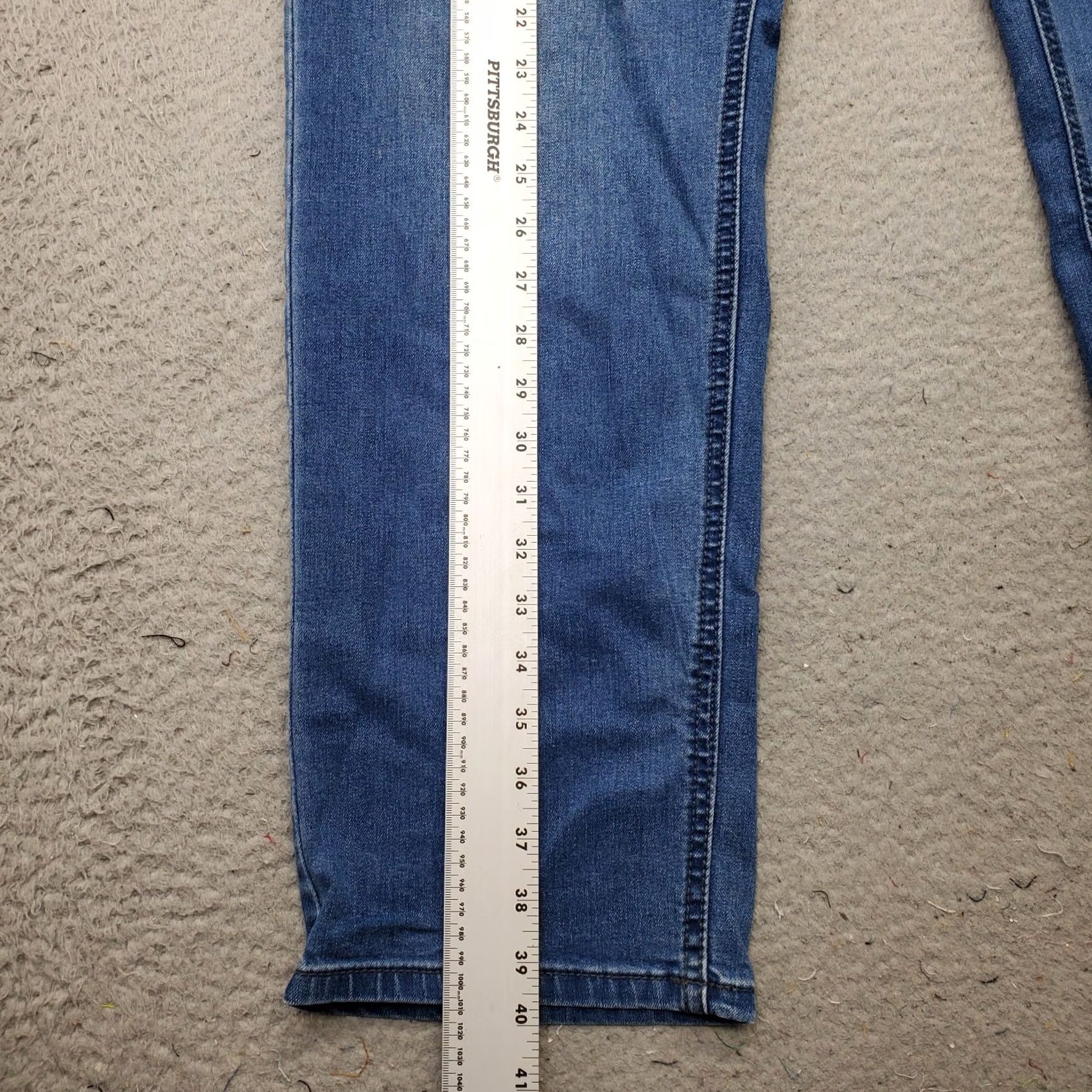 Buffalo David Bitton Buffalo Mens Jeans - Axel Straight Denim Slim Fit 38x32 Blue Denim Stretch Slim Fit 5-Pocket Baggy? Size US 38 / EU 54 - 3 Thumbnail