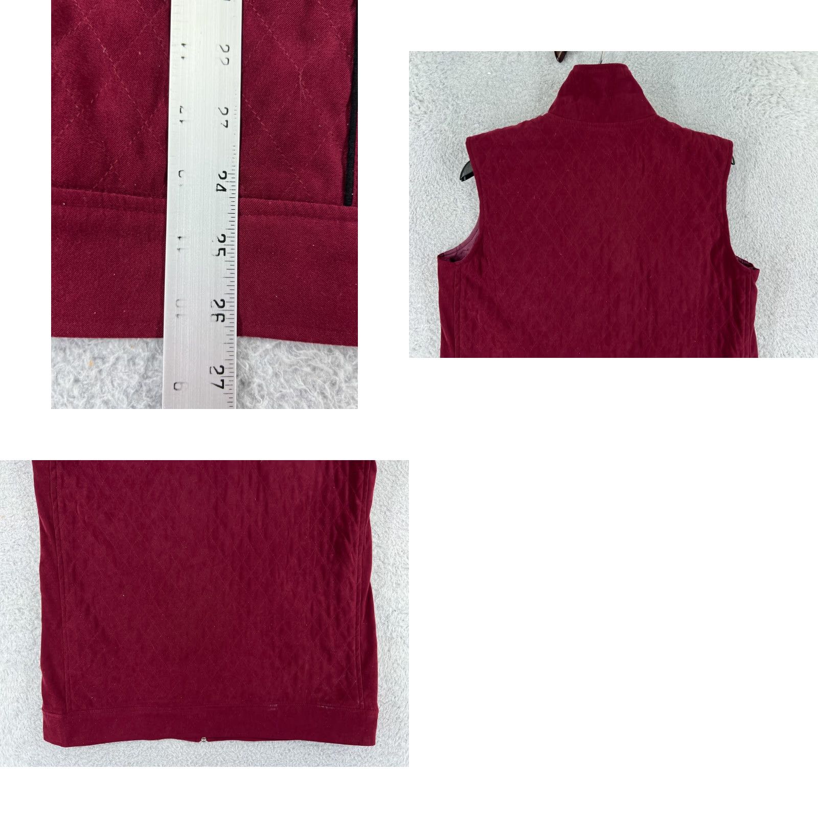 Vintage Allison Daley Vest Women 8 Red Full Zip Pockets Polyester Blend Camping Hike Vest Womens Red Pockets 90s Outdoor Seasonal Regular Mens Girls Size M / US 6-8 / IT 42-44 - 9 Thumbnail