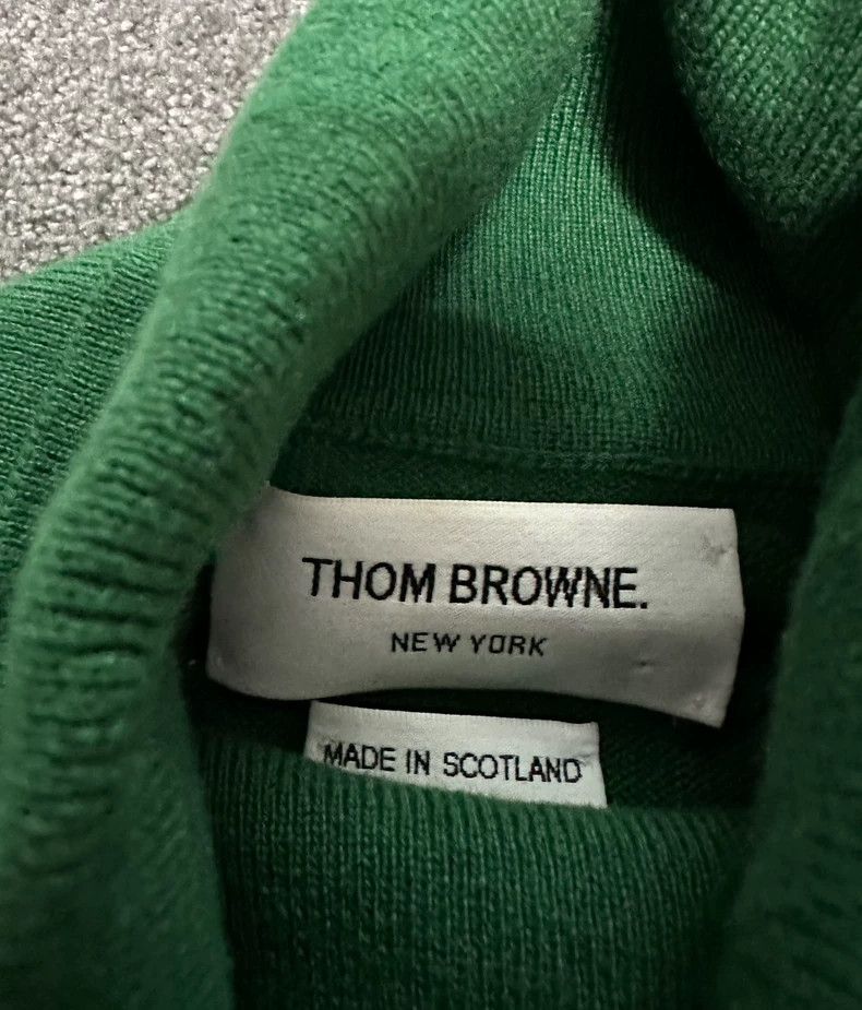 Thom Browne Thom Browne Green cashmere high collar sweater Size M / US 6-8 / IT 42-44 - 5 Thumbnail