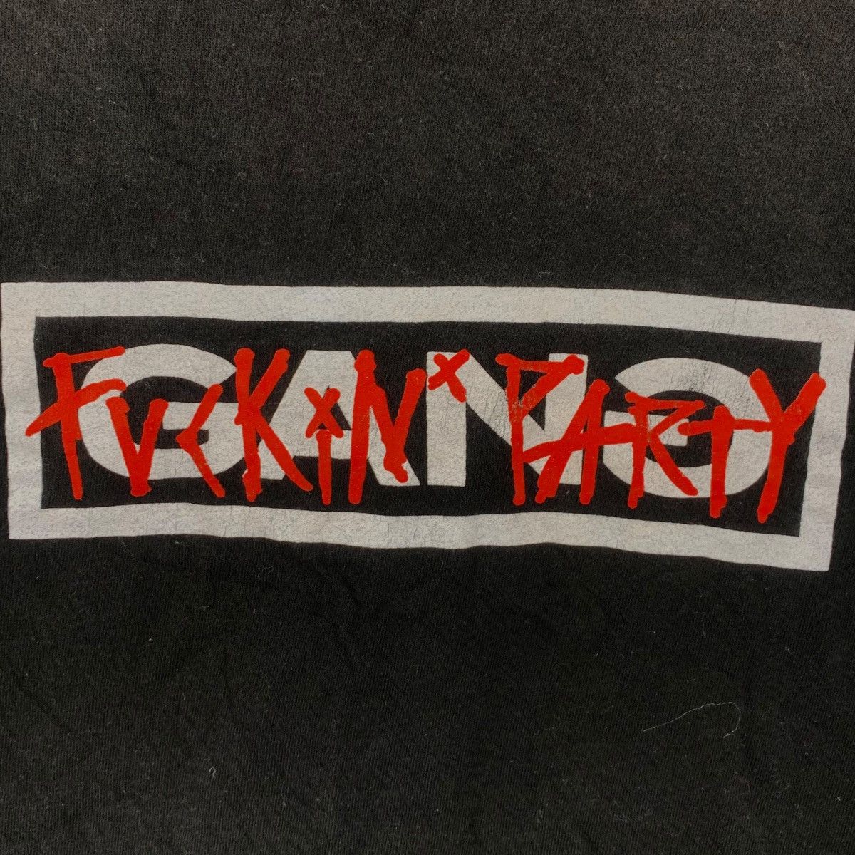 Vintage GANGEE FU**KIN PARTY Box Logo Great Sense Japan Tee Shirt Size US XL / EU 56 / 4 - 3 Thumbnail