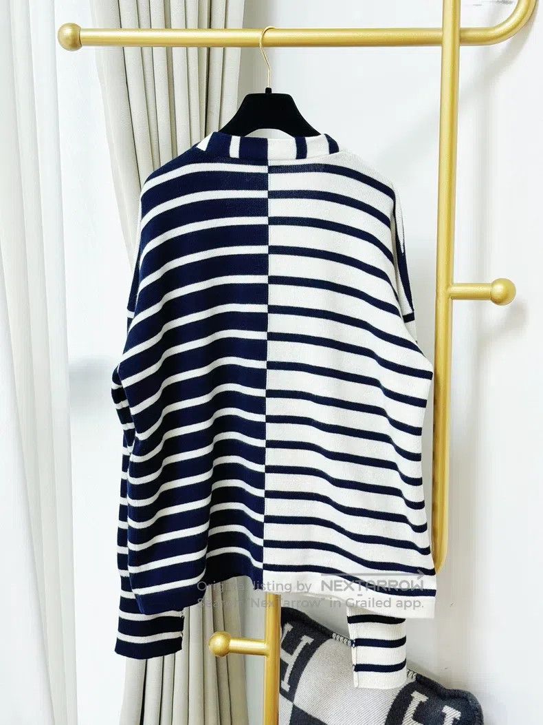 Chanel Chanel Size50 24s dark blue and white striped colour block Size XL / US 12-14 / IT 48-50 - 5 Thumbnail