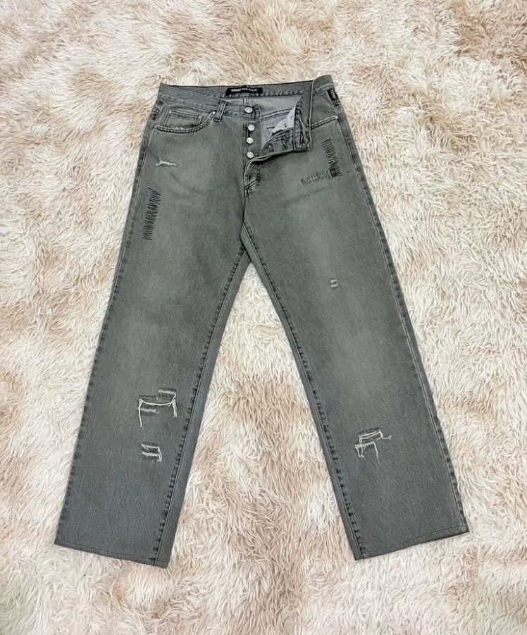 Vintage Versace Jeans Couture Washed Out Black Denim