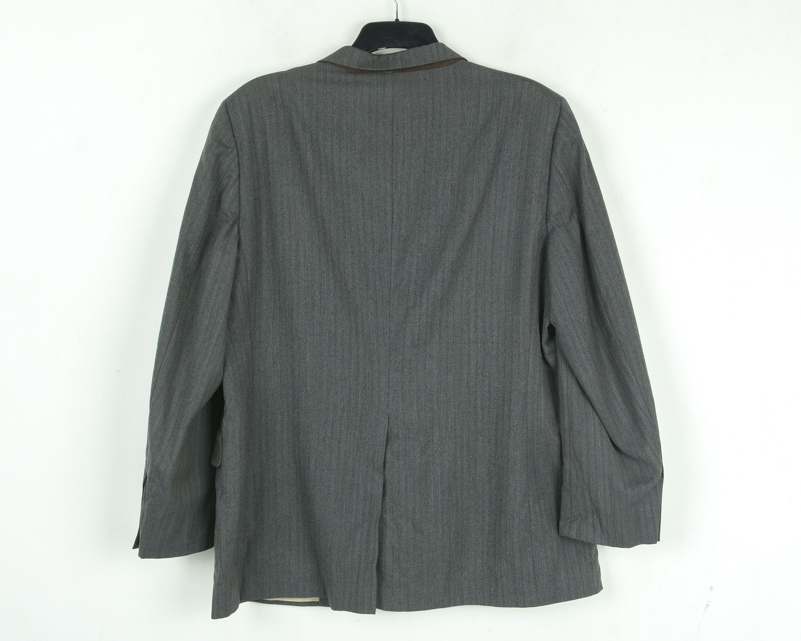 DAKS L Virgin Wool Suit Jacket Herringbone Tweed Sport Coat Size 42R - 10 Thumbnail