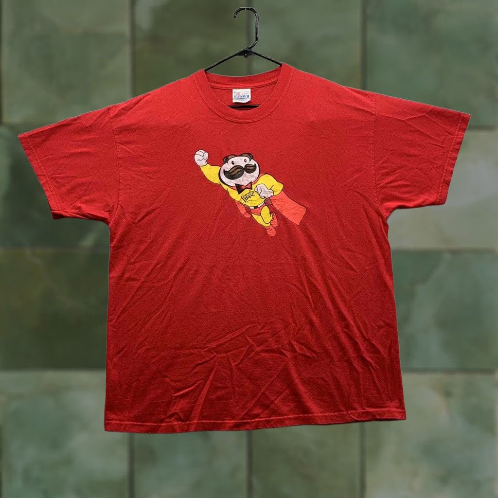 Hanes VINTAGE Hanes Beefy T-Shirt Adult XL X-Large Red Pringles Man Superhero Chips Snacks Size US XL / EU 56 / 4 - 1 Thumbnail