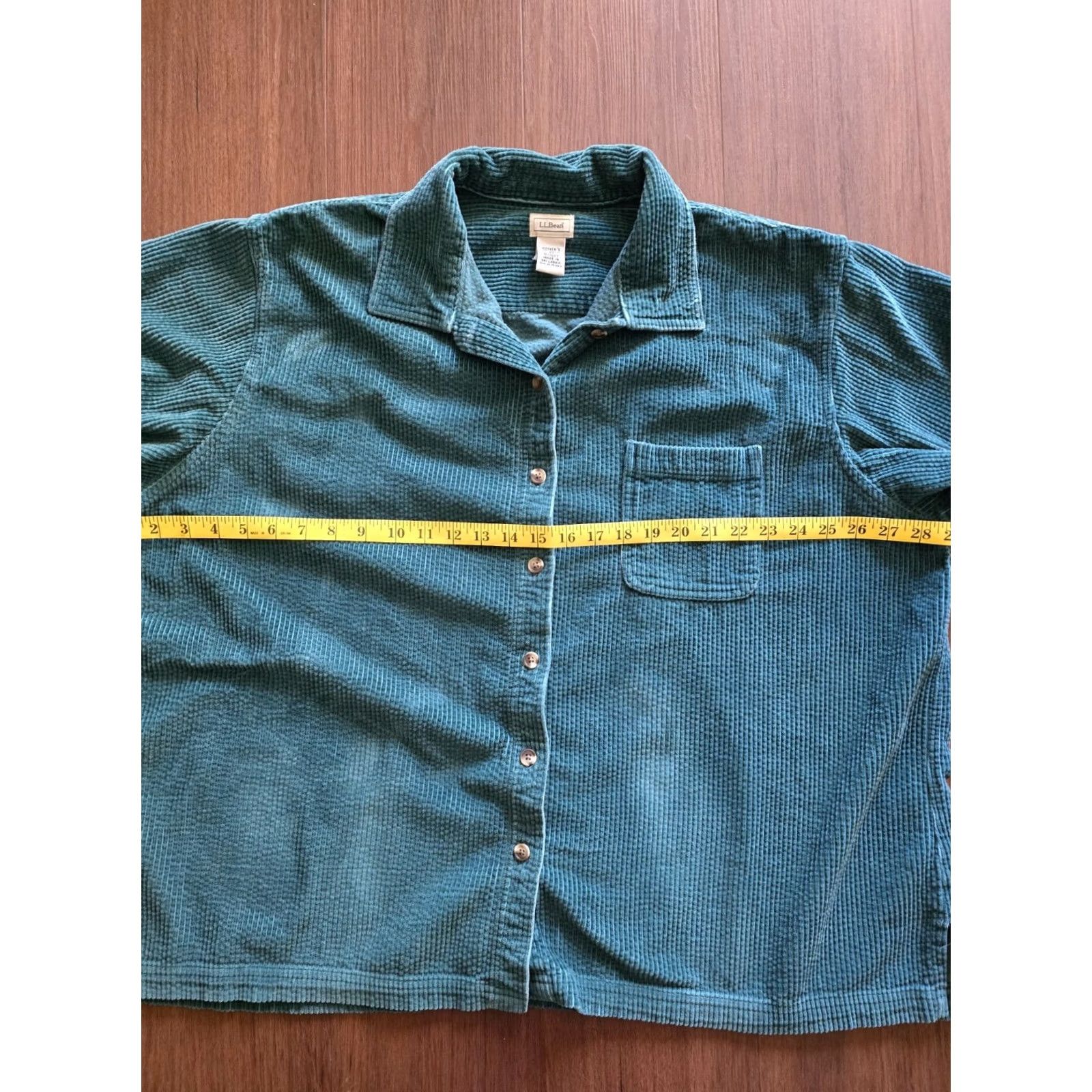 Vintage VINTAGE LL Bean Wide Whale Corduroy Shirt Jacket Shacket 3X Green Womens 1990s Shirt Jacket Shacket LL Bean Green 90s Women XS to 3X? Size XXL / US 16-18 / IT 52-54 - 5 Thumbnail
