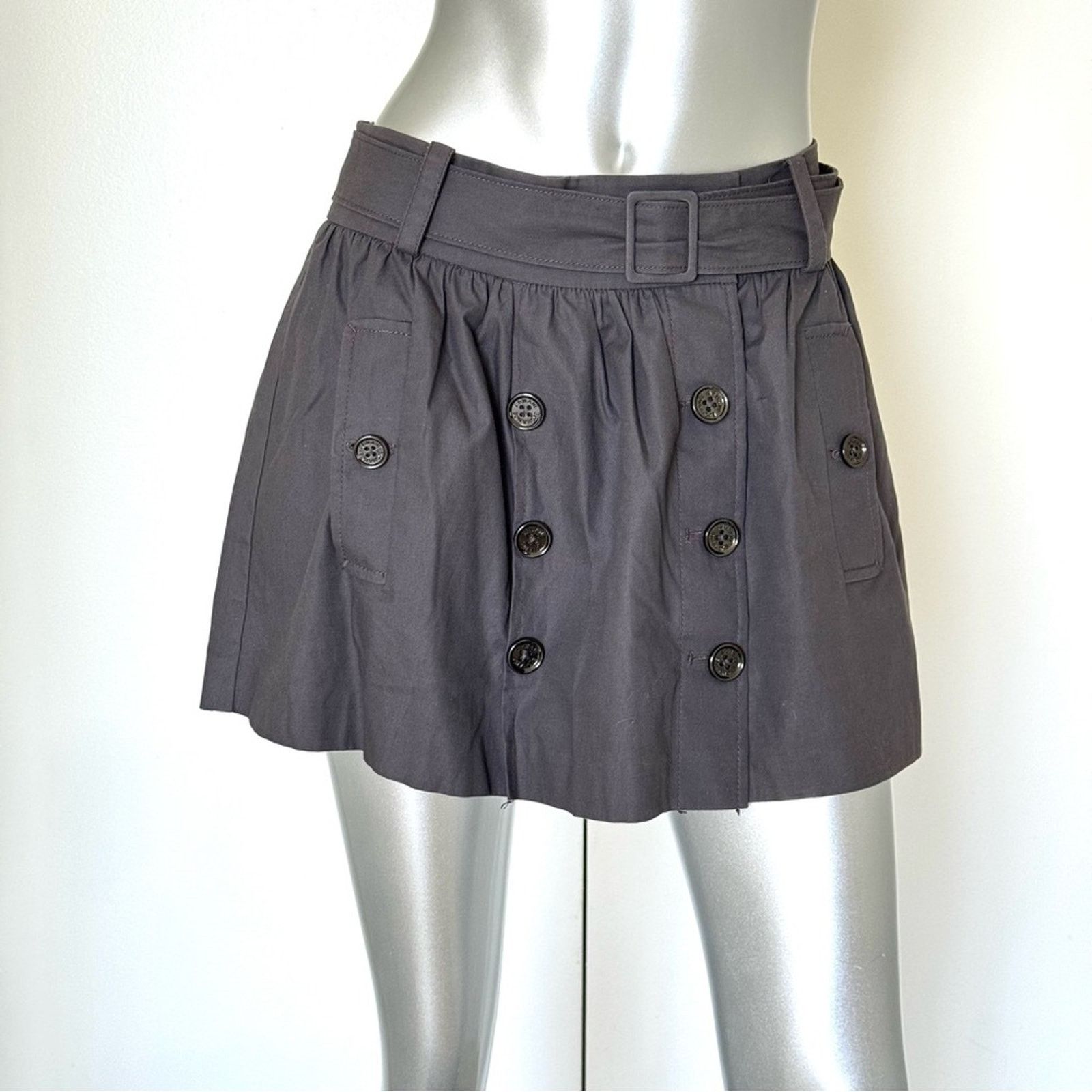 Armani Exchange ARMANI EXCHANGE Grey Mini Skirt, Size 0 Size 25" / US 0 / IT 36 - 1 Thumbnail