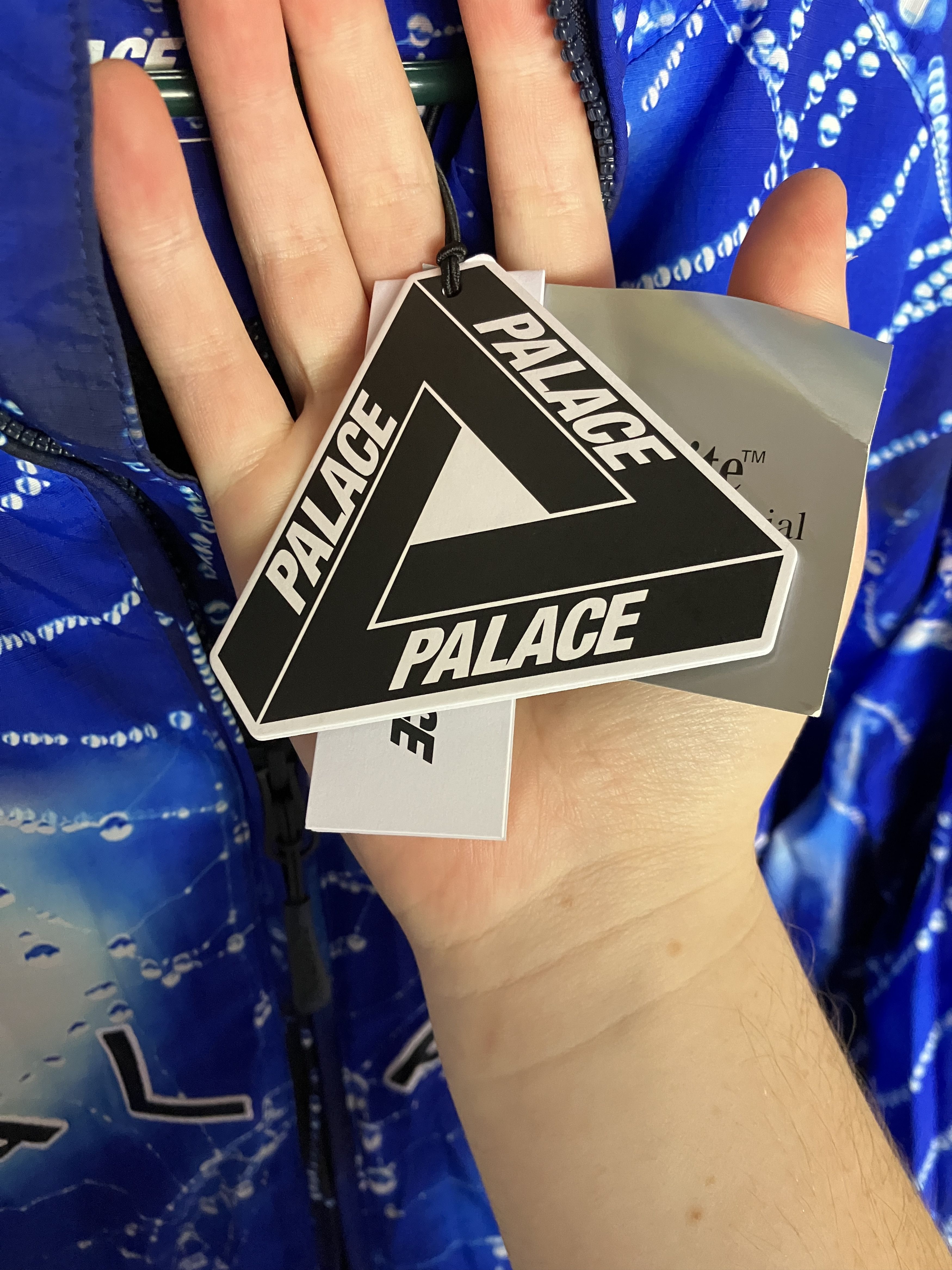 Palace Palace Spring 24 Arc Shell Hooded Jacket - Blue Spider Web Size US XL / EU 56 / 4 - 6 Thumbnail