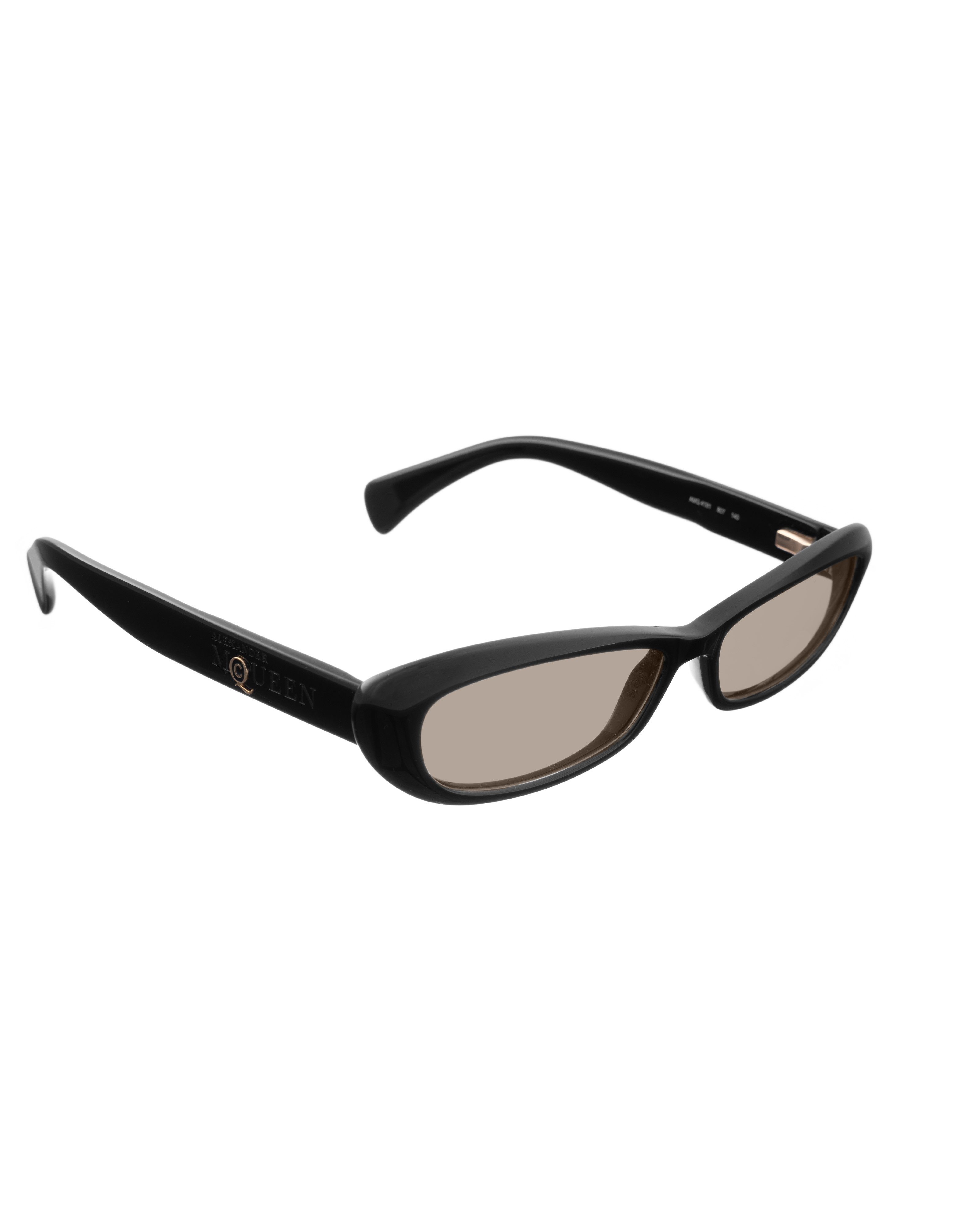 Alexander McQueen Alexander McQueen 90s Black Classic Cat-Eye Sunglasses Size ONE SIZE - 2 Thumbnail